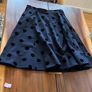 1901 Navy Blue Polka Dot Skirt